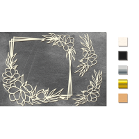 Набір чіпбордів Лілії у квадратній рамці №357 Молочний