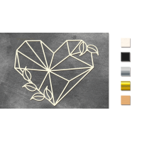 Набір чіпбордів Серце - геометрія №359 Чорний