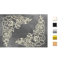 Набор чипбордов Розы бордюр №360 Черный