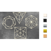 Набор чипбордов Грани фигур 1 №366 Золото