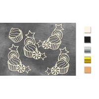 Набор чипбордов Сладости №372 Дерево