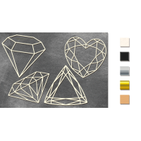 Набор чипбордов Кристаллы 2 №375 Золото Набор чипбордов Кристаллы 2 №375 Золото