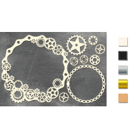 Набор чипбордов Рамка - стимпанк 2 №392 Дерево