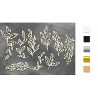 Набір чіпбордів Листочки 10х15 см №490 Молочний