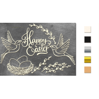 Набор чипбордов Happy Easter 10х15 см №495 Серебряный