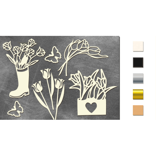 Набор чипбордов Scent of spring 1 10х15 см №506 Дерево