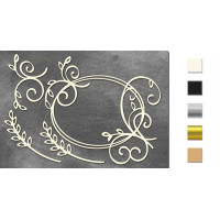 Набор чипбордов Рамка завитки и колоски 10х15 см №515 Серебряный