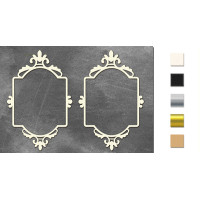 Набор чипбордов Фигурные рамки с вензелями 10х15 см №516 Черный