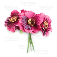 Набор цветов Маки фуксия, 6 шт