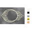 Набор чипбордов Рамка с цветочным орнаментом 10х15 см №529 Черный