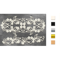 Набір чіпбордів Орнамент Незабудки 10х15 см №543 Золото