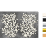 Набор чипбордов Орнамент Розы 10х15 см №544 Золото