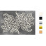 Набір чіпбордів Квітковий орнамент 10х15 см №545 Чорний
