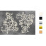 Набор чипбордов Цветочный орнамент 10х15 см №547 Черный