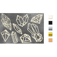 Набор чипбордов Кристаллы 10х15 см №592 Золото