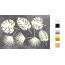 Набор чипбордов Тропические листья 10х15 см №554 Серебряный