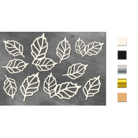 Набір чіпбордів Ажурне листя 10х15 см №555 Золото