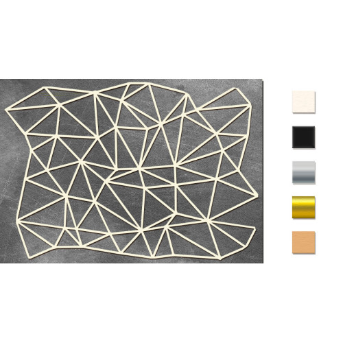 Набор чипбордов Сетка из треугольников 10х15 см №600 Молочный