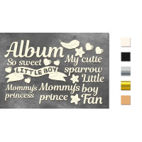 Набор чипбордов Cutie sparrow boy 10х15 см №610 Серебряный