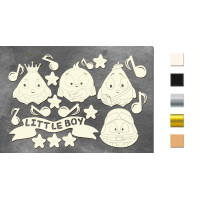 Набор чипбордов Cutie sparrow 10х15 см №614 Черный