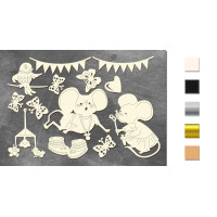 Набір чіпбордів My little mousy girl 10х15 см №617 Золото
