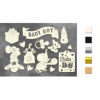 Набор чипбордов My little mousy boy 10х15 см №618 Дерево