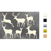 Набор чипбордов Олени №1 10х15 см №633 Черный