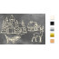 Набор чипбордов Рождественский пейзаж 10х15 см №636 Молочный