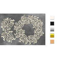 Набір чіпбордів Вінок з листя дуба, омели та ягід 10х15 см №642 Дерево