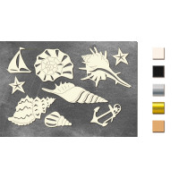 Набір чіпбордів Memories of the sea 10х15 см №679 Молочний