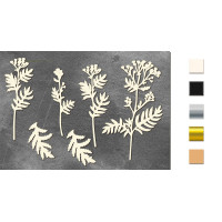 Набор чипбордов Summer botanical diary 10х15 см №690 Серебряный