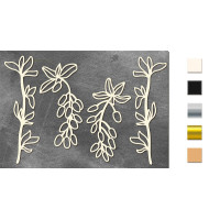 Набор чипбордов Summer botanical diary 10х15 см №696 Молочный