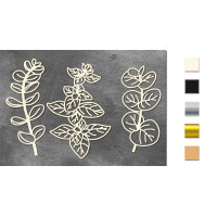 Набір чіпбордів Summer botanical diary 10х15 см №703 Молочний