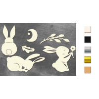 Набір чіпбордів Sweet bunny 10х15 см №707 Золото