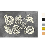Набор чипбордов Botany exotic 10х15 см №721 Серебряный
