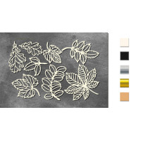 Набор чипбордов Autumn botanical diary 10х15 см №743 Золото