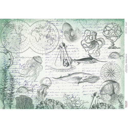 Декупажна картка №0734, 29,7x42 см