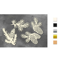 Набір чіпбордів Winter botanical diary 10х15 см №760 Молочний