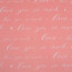 Лист крафт бумаги с рисунком Надпись Love you на коралловом 30х30 см