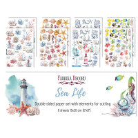 Набір двосторонніх картинок для вирізання Sea Life 15х20 см