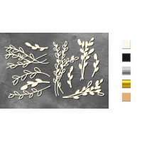 Набор чипбордов Веточки 10х15 см №774 Черный