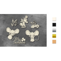Набор чипбордов Happy mouse day 10х15 см №782 Молочный