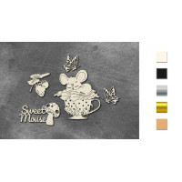Набор чипбордов Happy mouse day 10х15 см №785 Золото