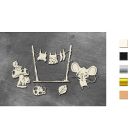 Набор чипбордов Happy mouse day 10х15 см №793 Дерево
