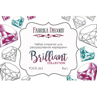 Набір листівок для розфарбовування маркерами Brilliant 8 шт 10х15 см