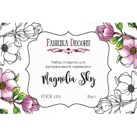 Набор открыток для раскрашивания маркерами Magnolia sky 8 шт 10х15 см