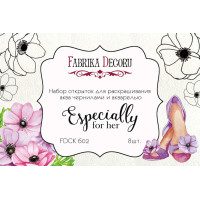 Набір листівок для розфарбовування аква чорнилами Especially for her 8 шт 10х15 см