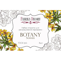 Набор открыток для раскрашивания маркерами Botany summer 8 шт 10х15 см