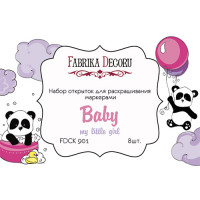 Набір листівок для розфарбовування маркерами My little baby girl 8 шт 10х15 см