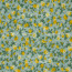 Відріз тканини 35х80 Жовті квіти на блакитному